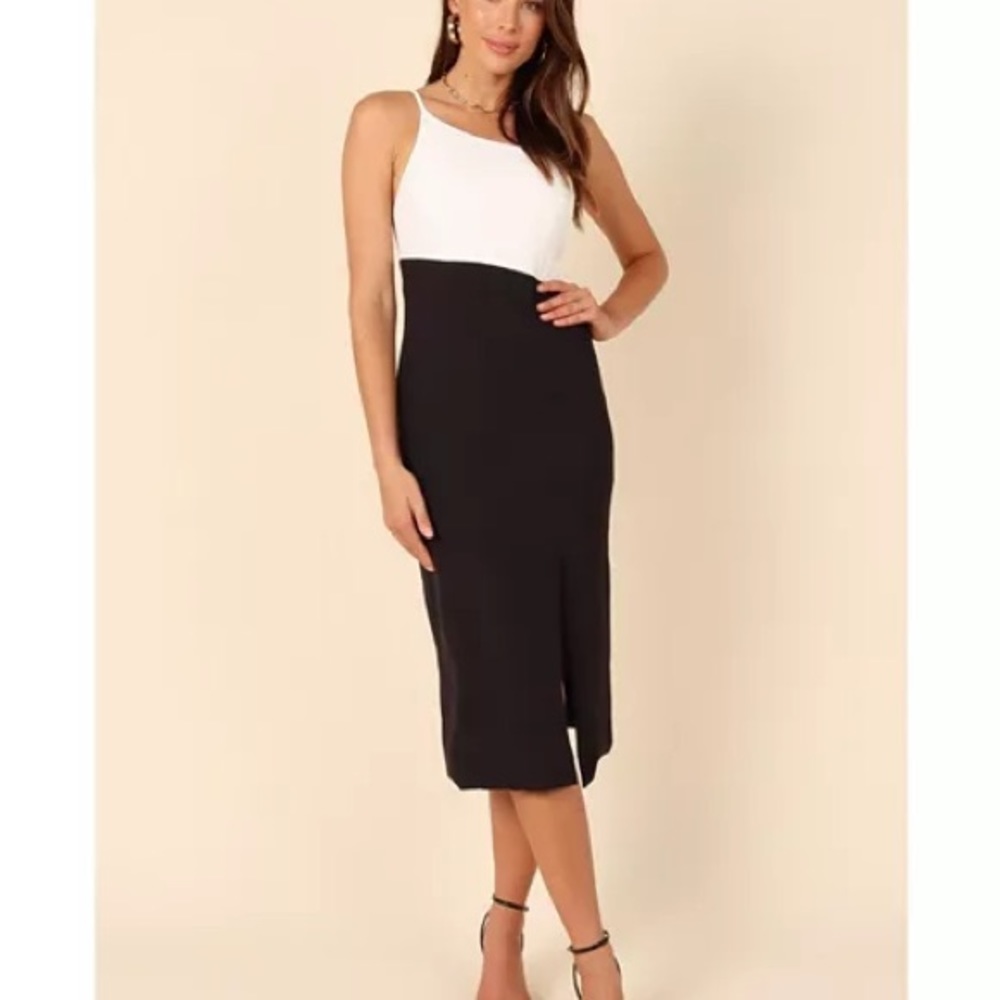 #A Petal & Pup Xiomar Dress in black/White